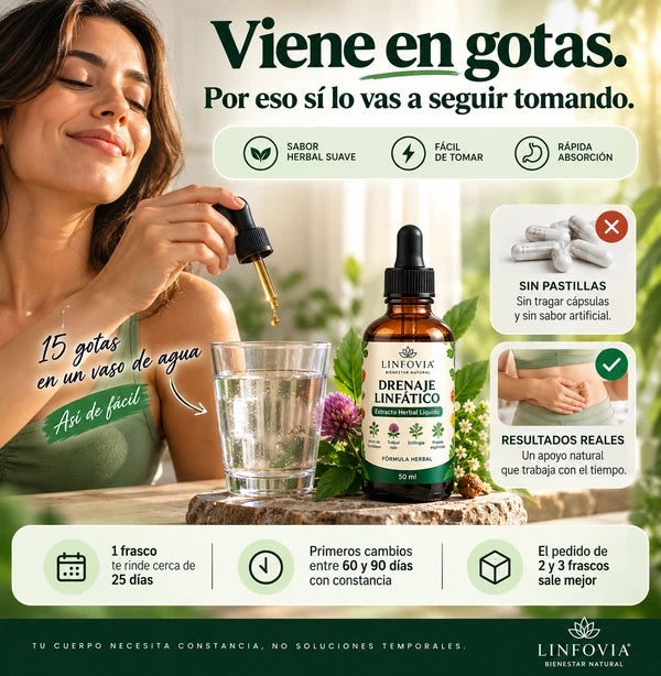 LINFOVIA® Drenaje Linfático – Extracto Herbal Líquido 50 ml